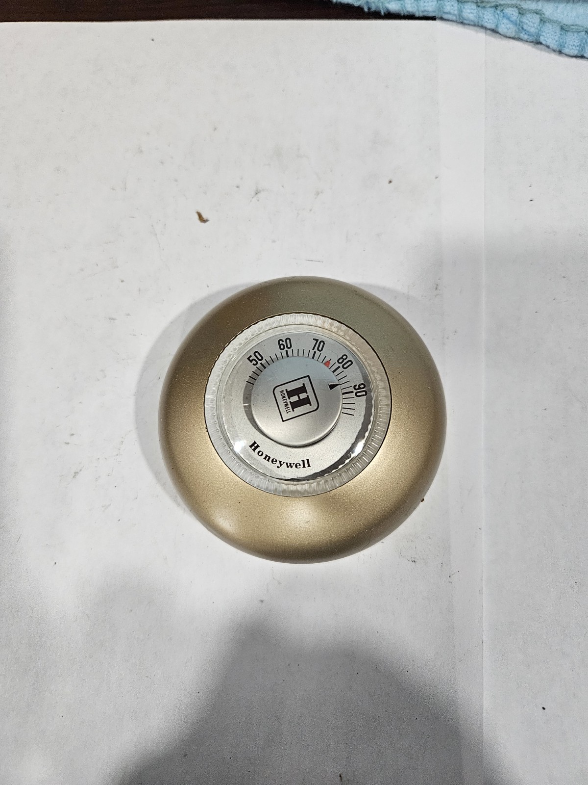 Gold Colored Vintage Working Honeywell Thermostat