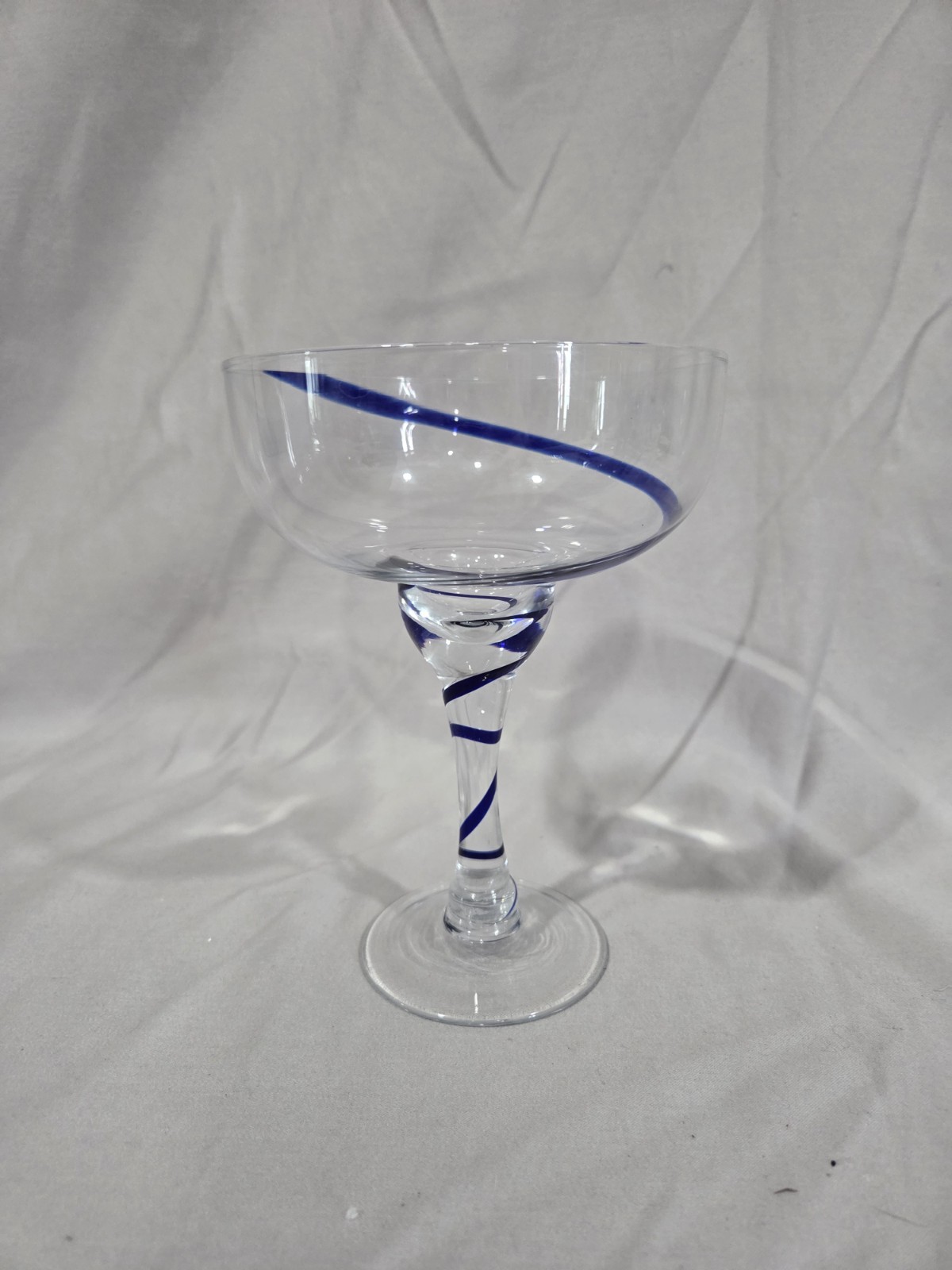 Pier 1 Cobalt Blue Swirl Margarita Glass - photo 2