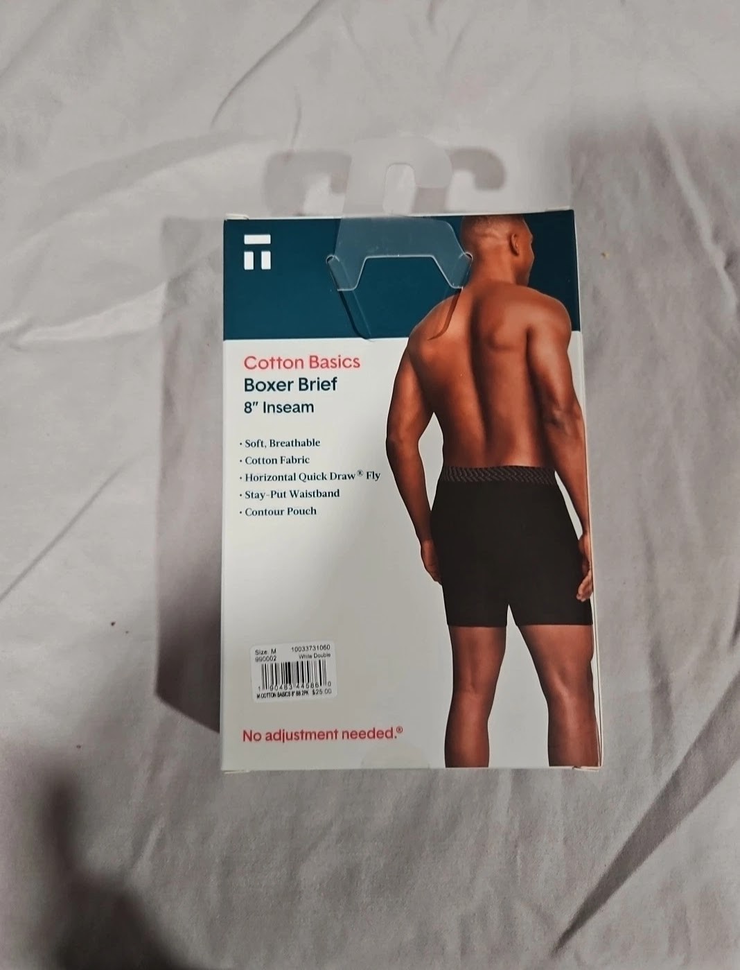 Tommy John Mens Cotton Boxer Briefs - White - Medium - 2 Pack - photo 2