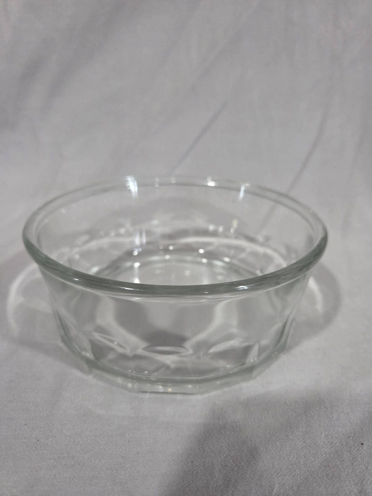Clear Glass Desert Bowl 4.5 Vintage Mid Century - photo 2