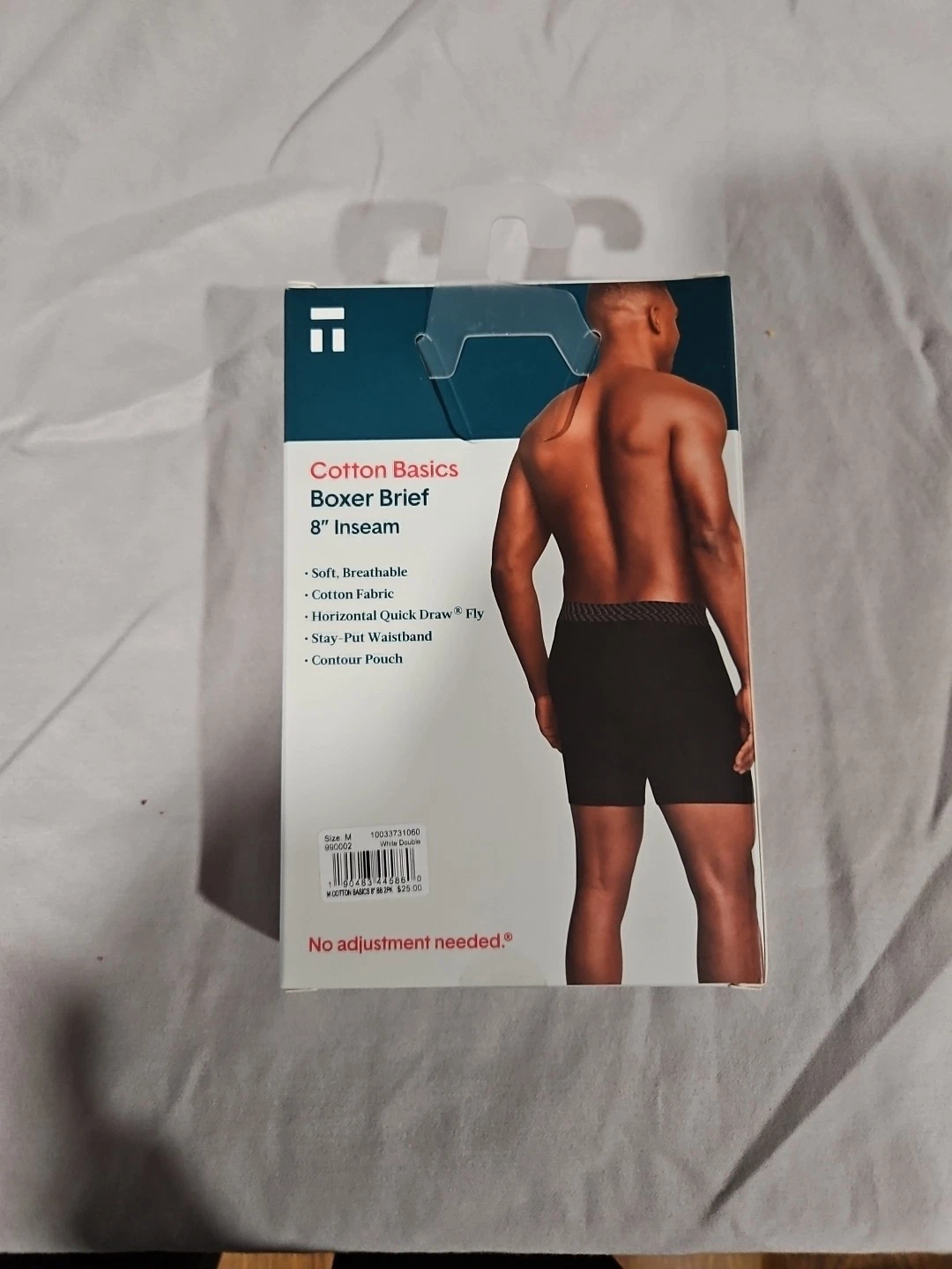 2 Pack Tommy John Cotton Boxer Briefs - White, Medium - photo 2