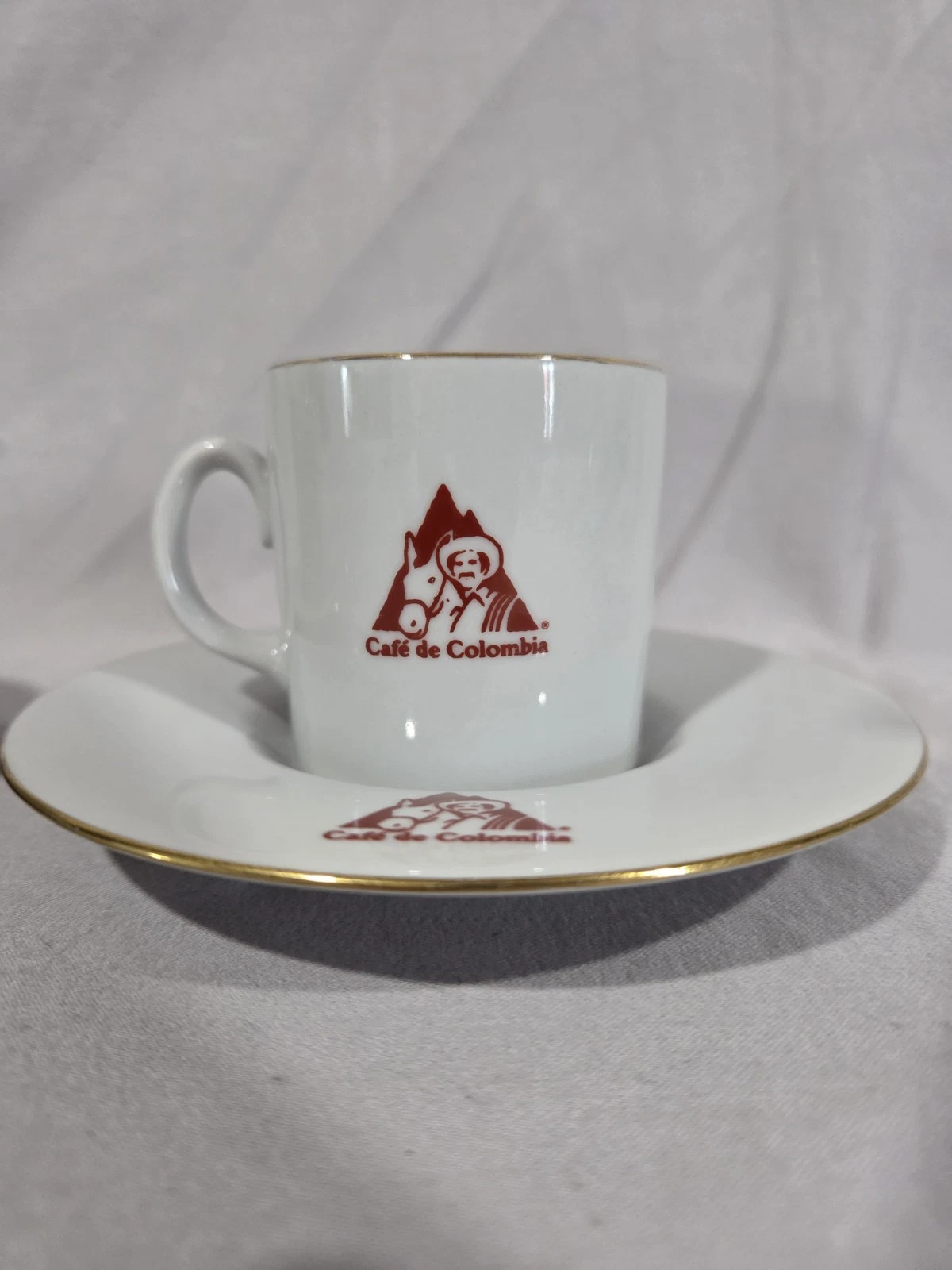 Vintage Café De Columbia Espresso Cups & Saucers (Set of 2) - photo 2