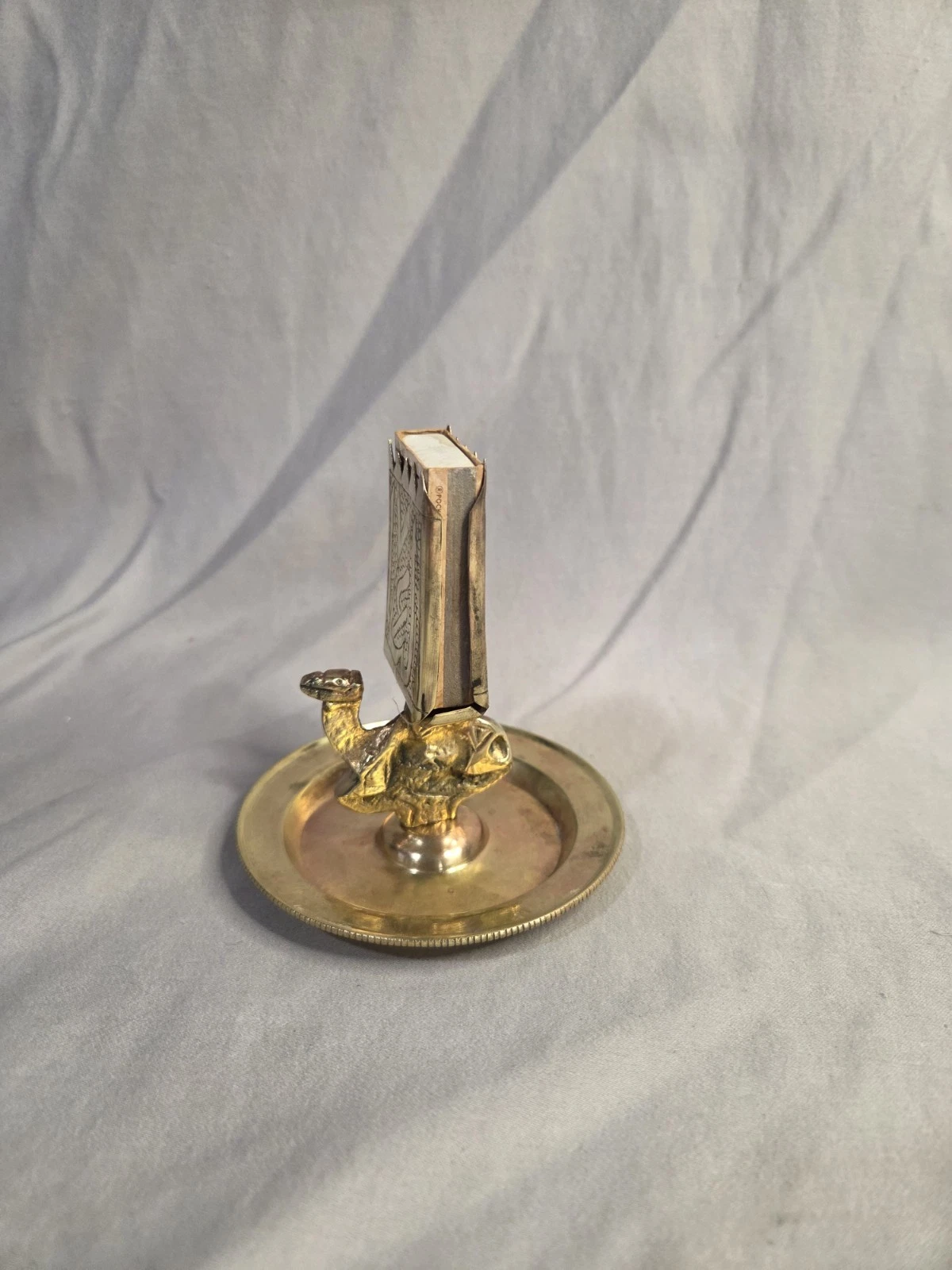 Vintage Brass Camel Matchbox Holder & Trinket Tray - photo 2