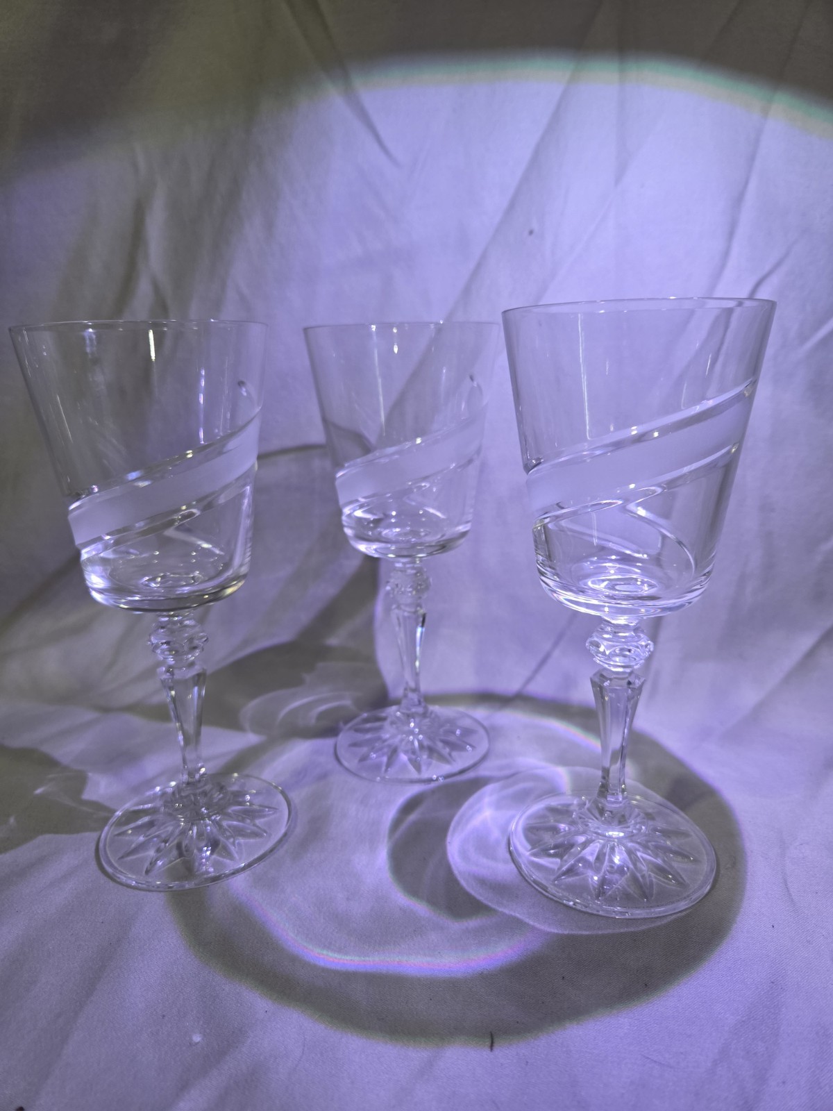 Vintage Spiral-Cup And Edged Crystal Glasses - photo 2