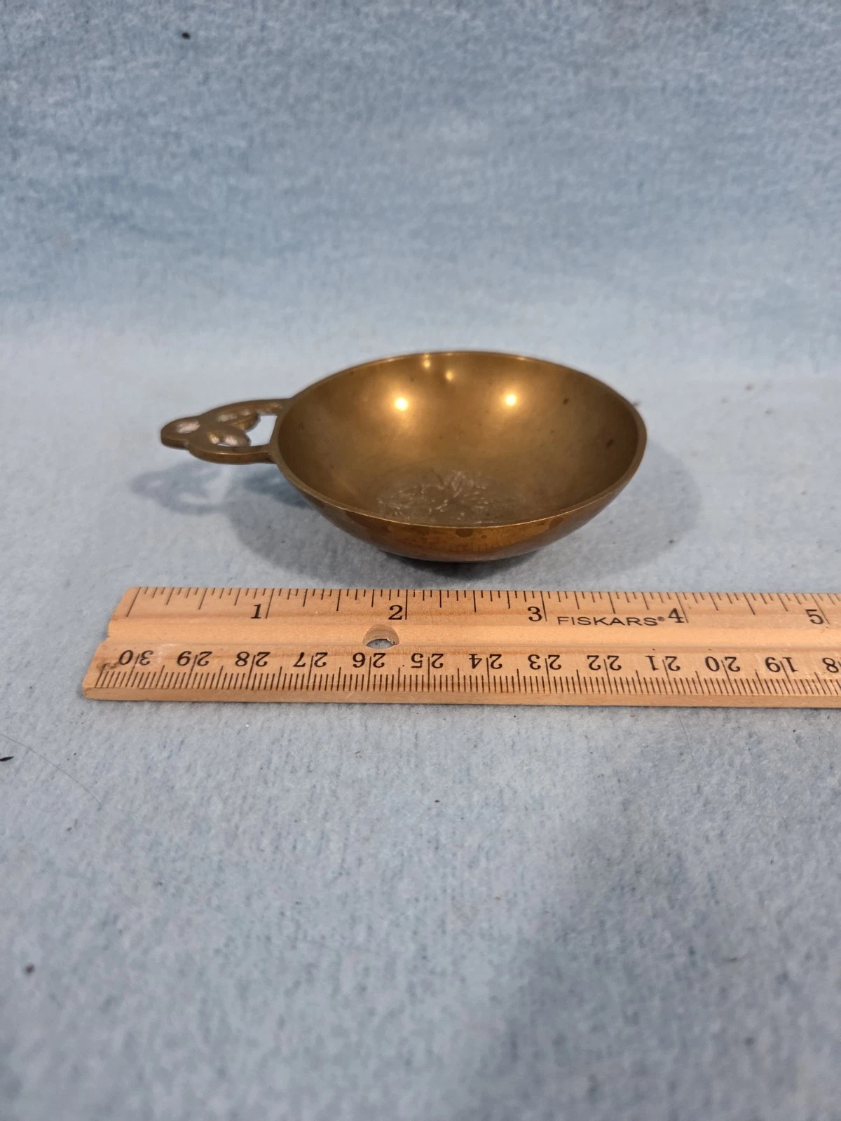 Vintage 3 Inch Brass Trinket Dish
