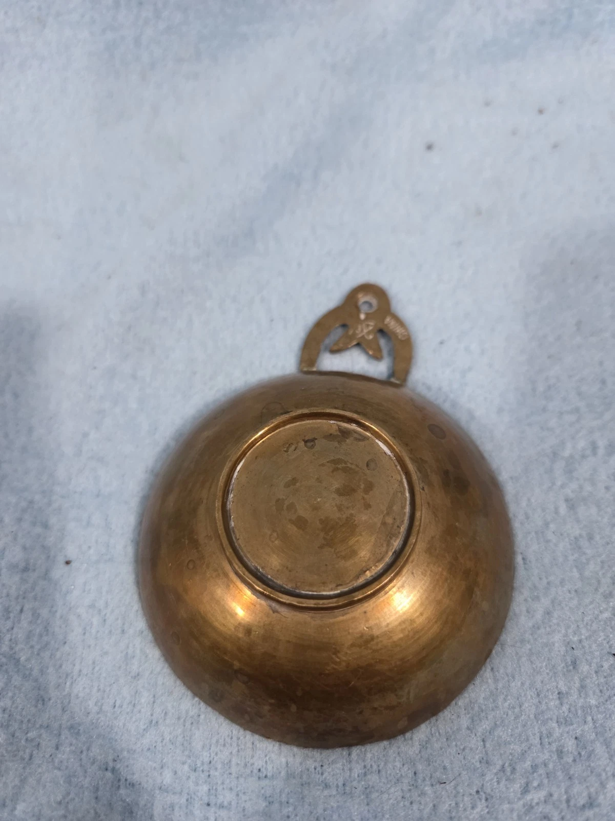 Vintage 3 Inch Brass Trinket Dish - photo 3