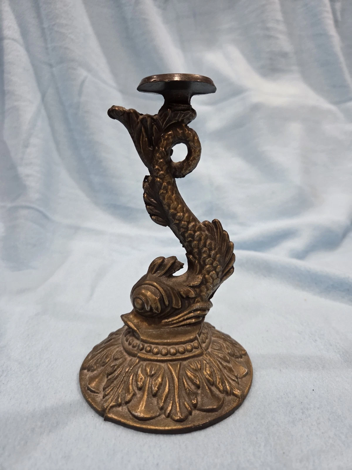 Vintage Brass Base Koi Fish Platter - photo 2