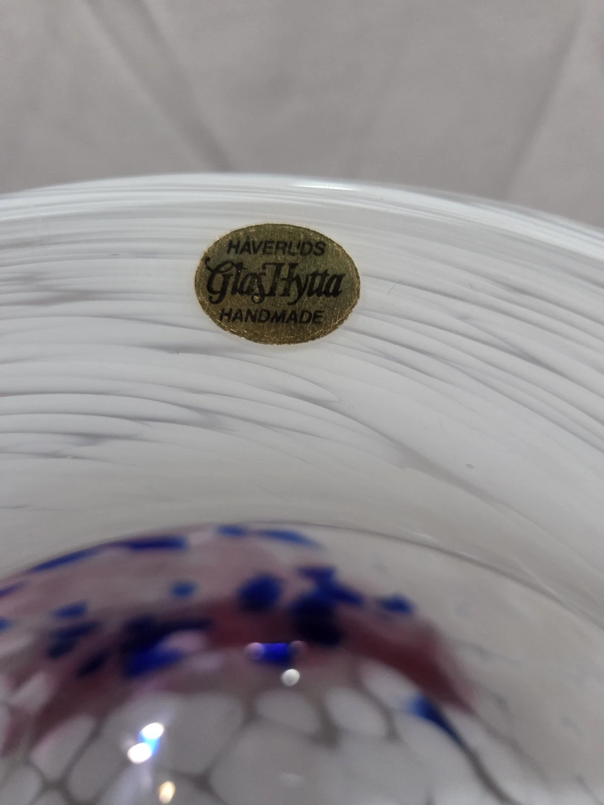 Vintage Hand-blown Bowl - Håveruds Glashytta - photo 4