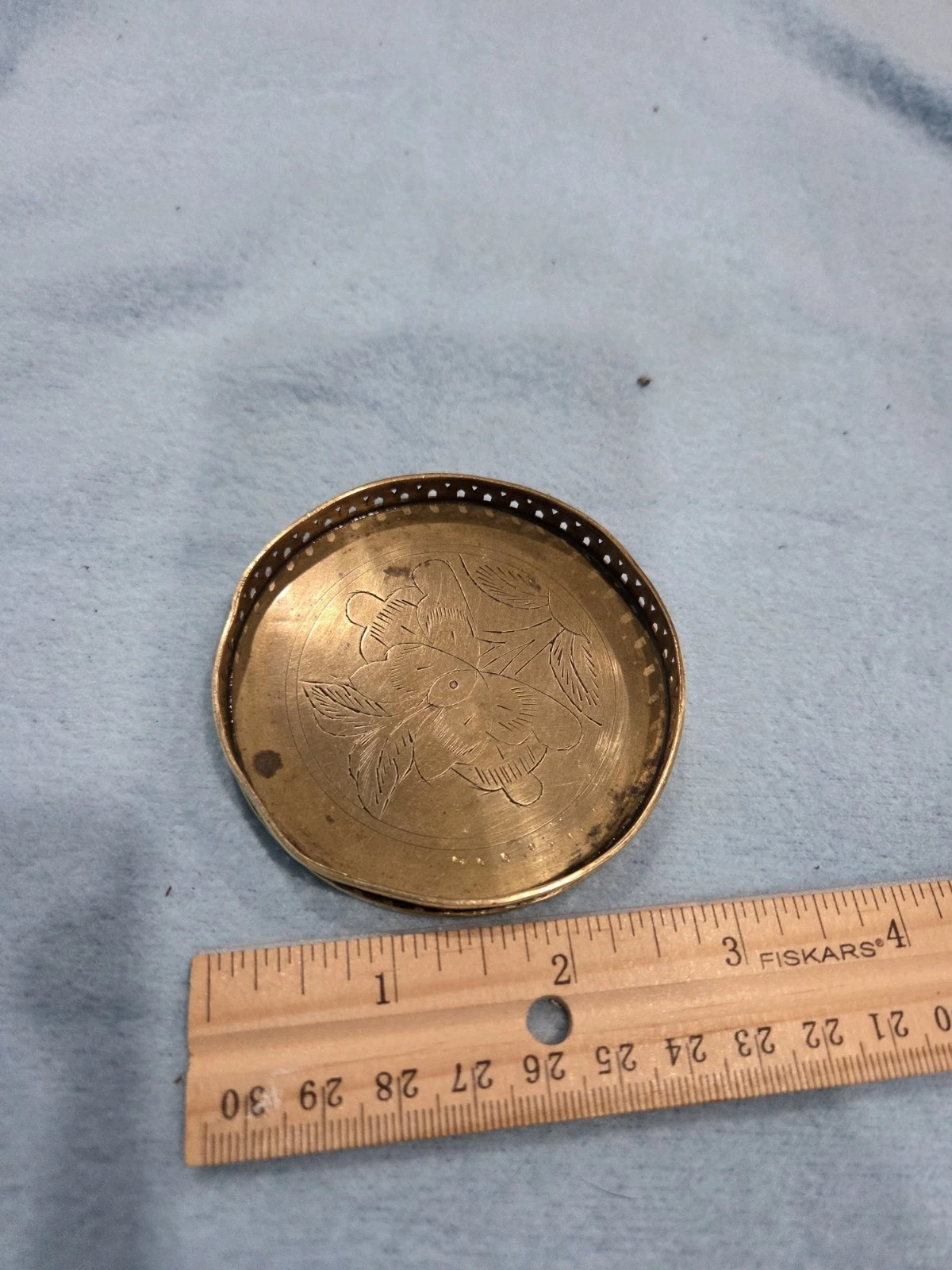 Vintage Solid Brass Small Tray Hand Crafted