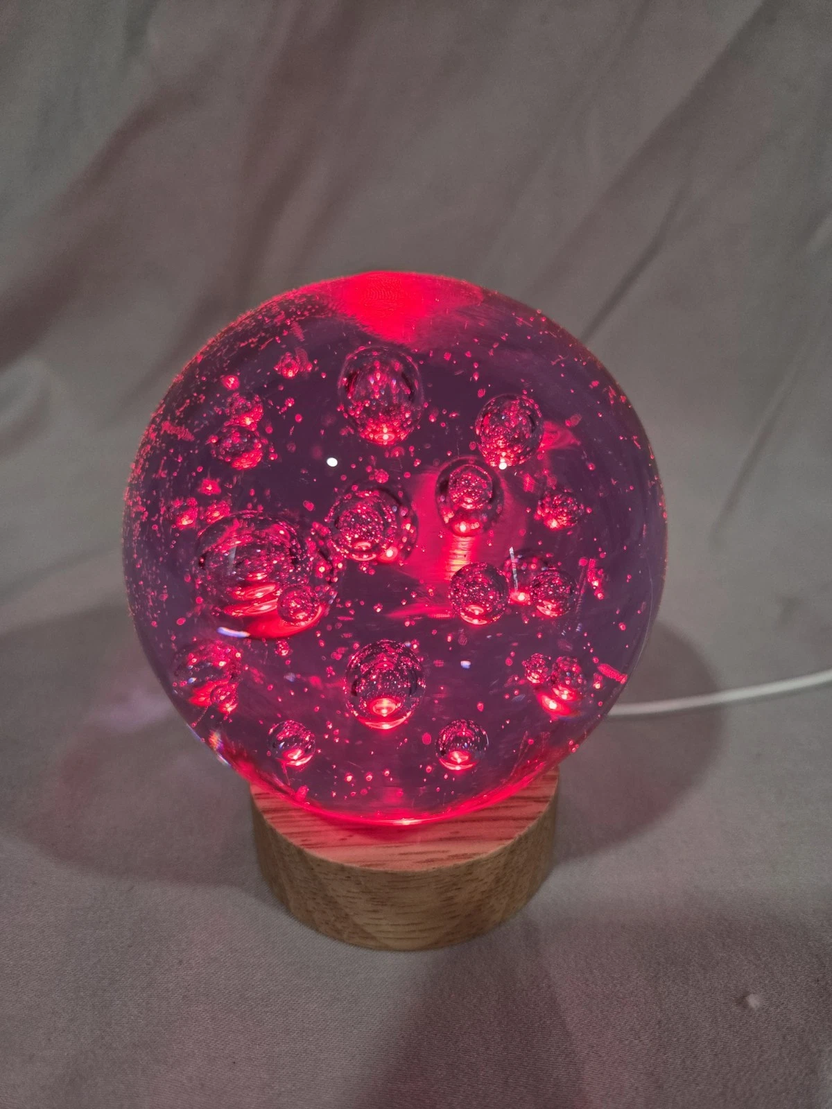 Stunning Purple Amethyst Glass Sphere Paperweight Vintage - photo 3