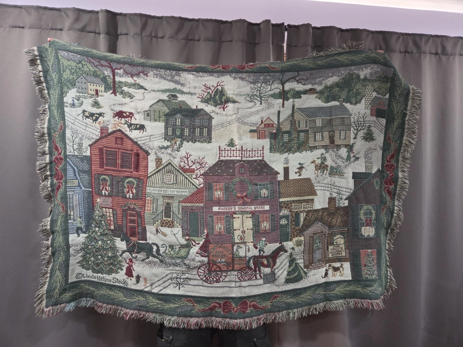 Goodwin Weavers Linda Nelson Stocks Christmas Blanket