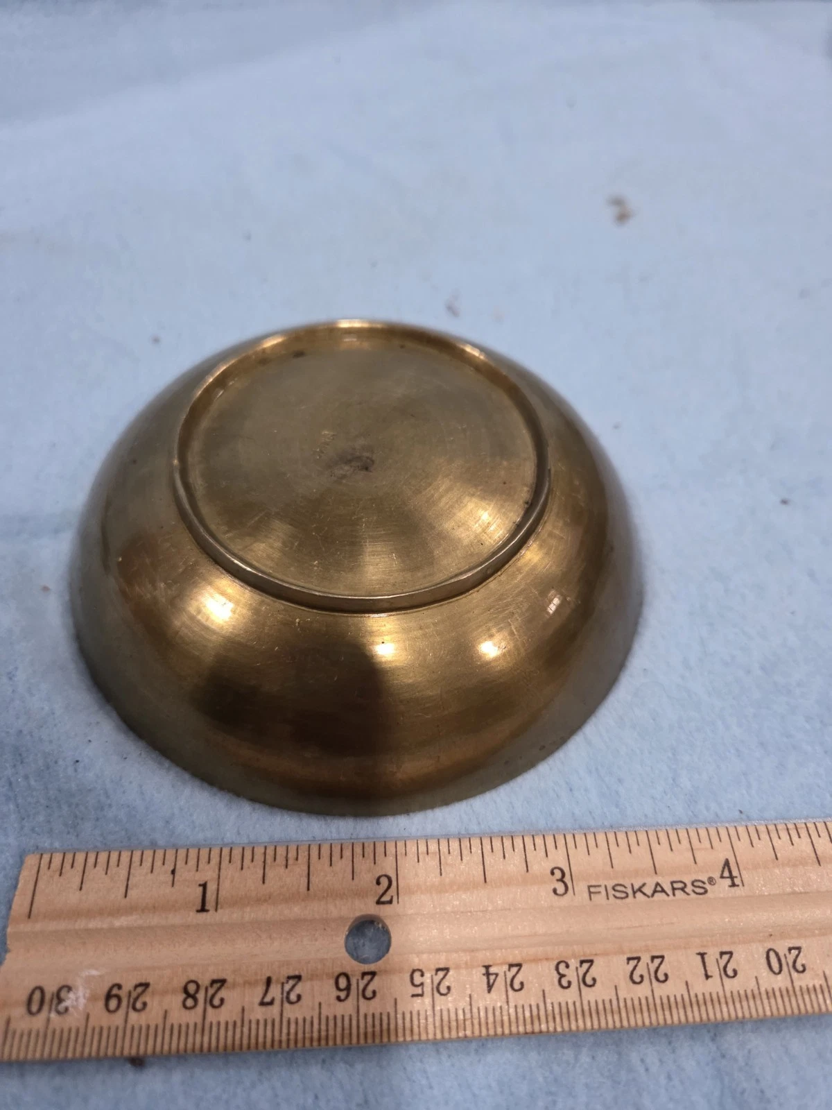 Vintage 4.25" Etched Brass Bowl - photo 3