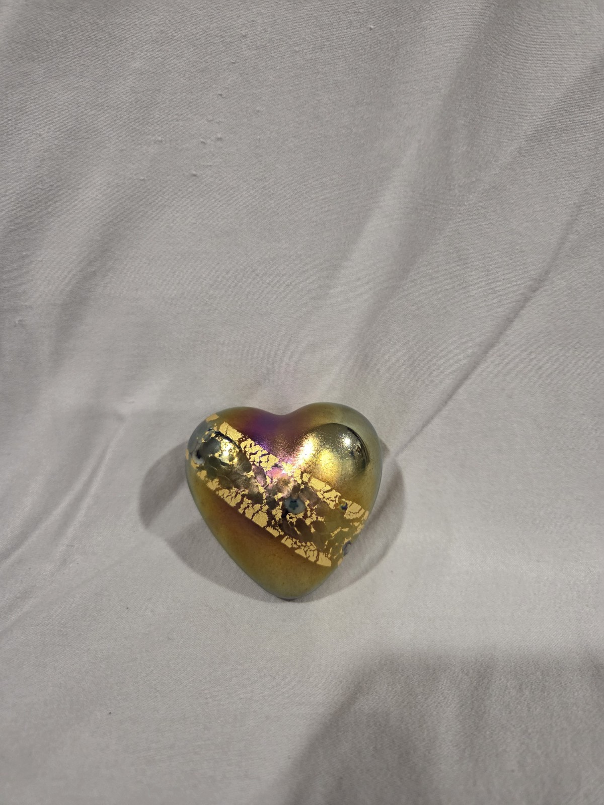 Robert Held Art Glass Heart Paperweight