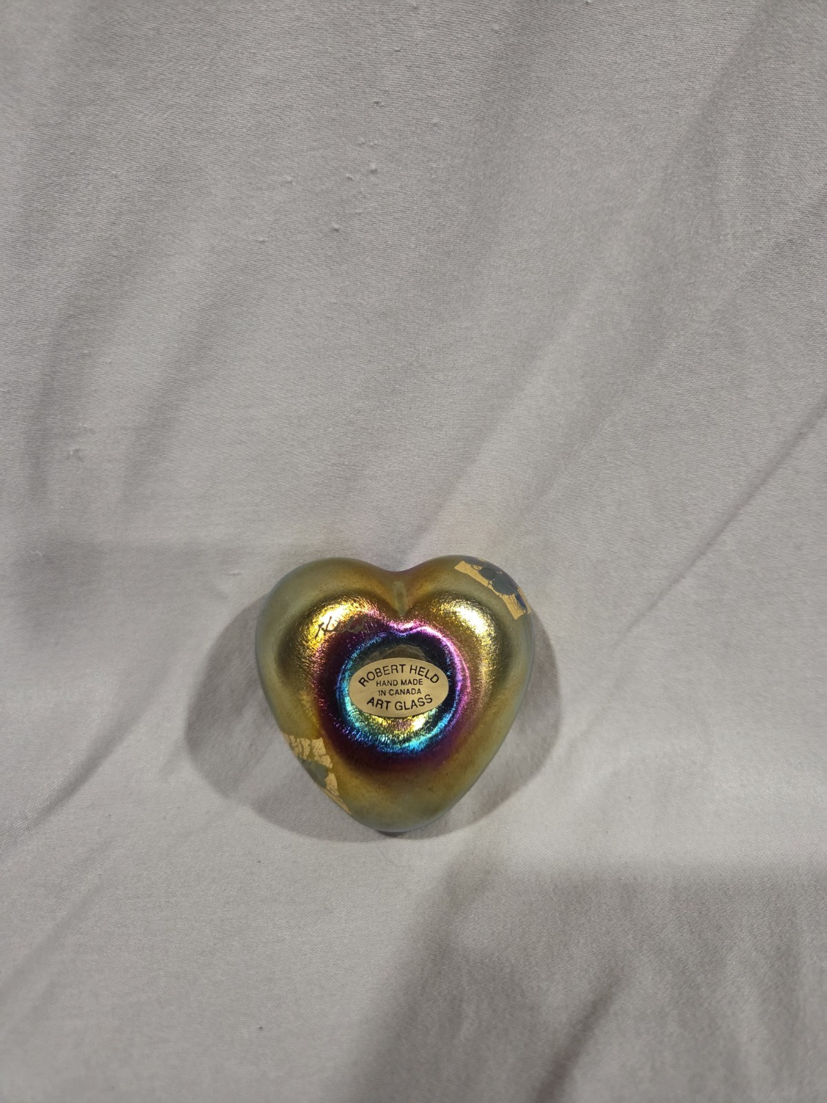 Robert Held Art Glass Heart Paperweight - photo 2