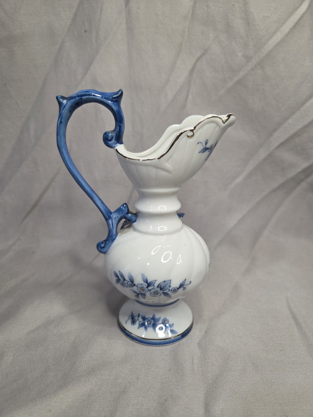 Brinn's Pittsburgh Ceramic Ewer Blue And White China - photo 5