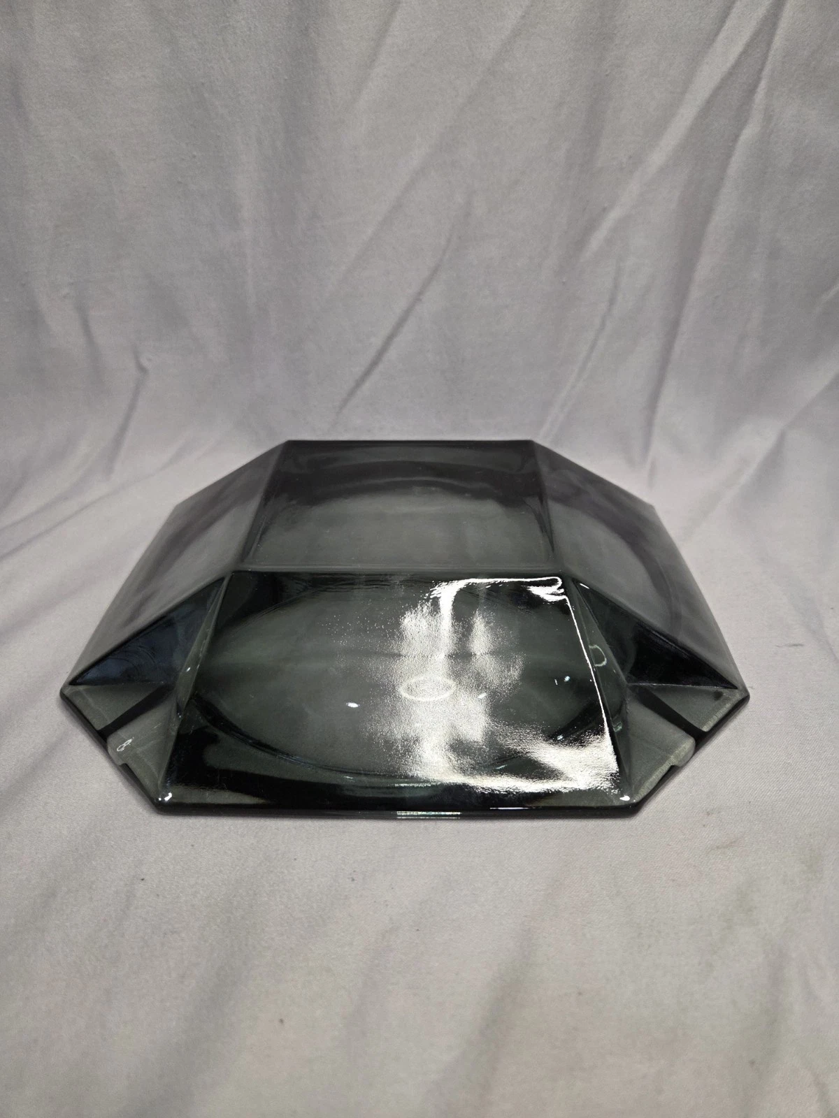 Smoked Glass Mid Century Four Person Ashtray - photo 2