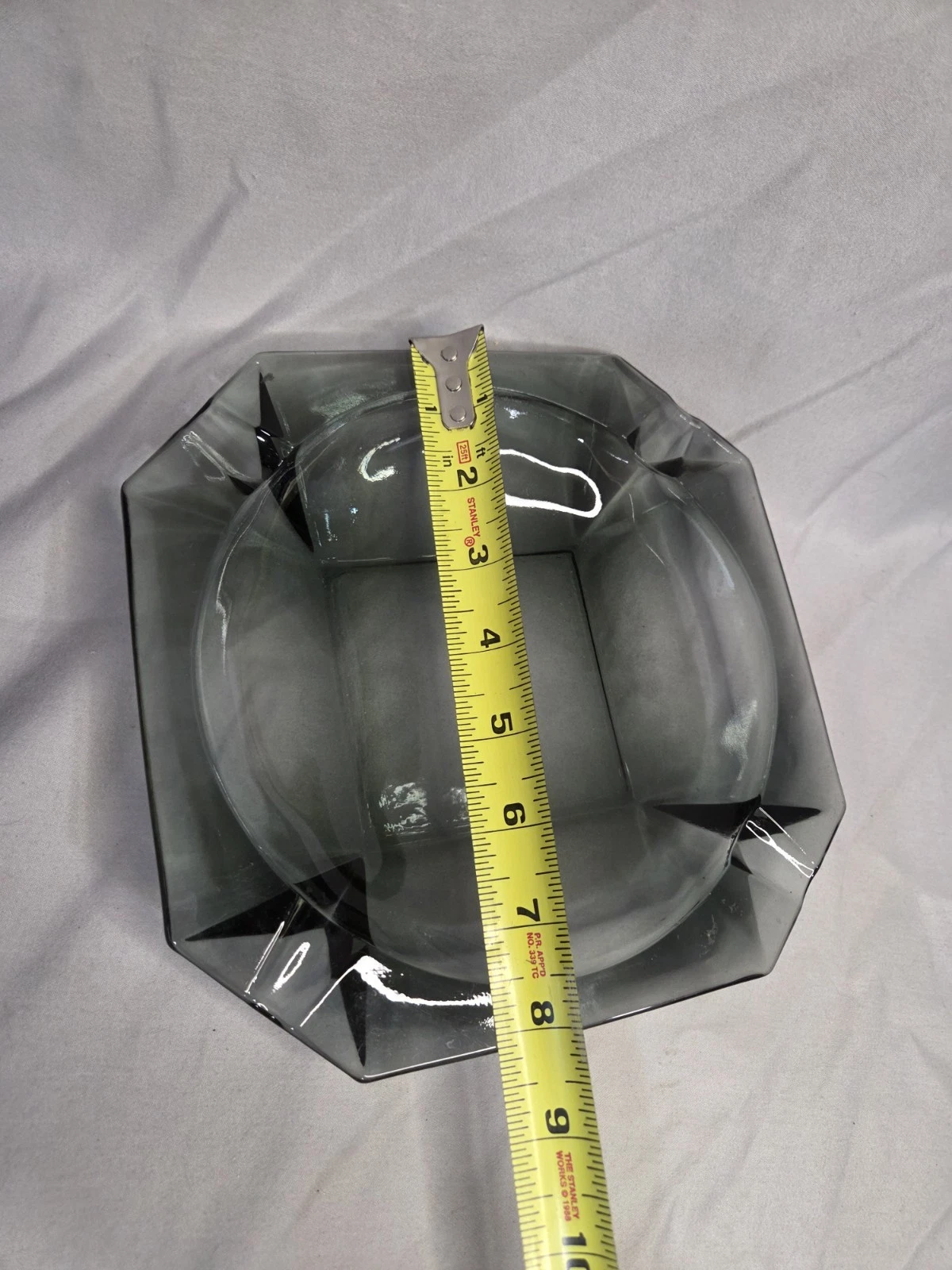 Smoked Glass Mid Century Four Person Ashtray - photo 4