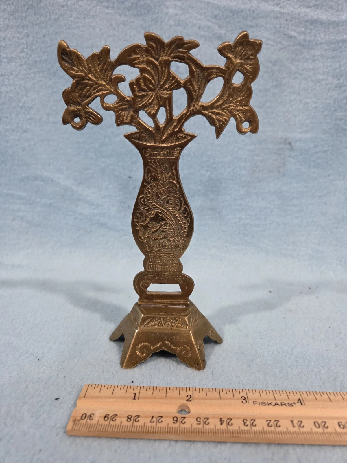 Vintage Brass Chinese Tree Of Life Floral Stand For Jewelry