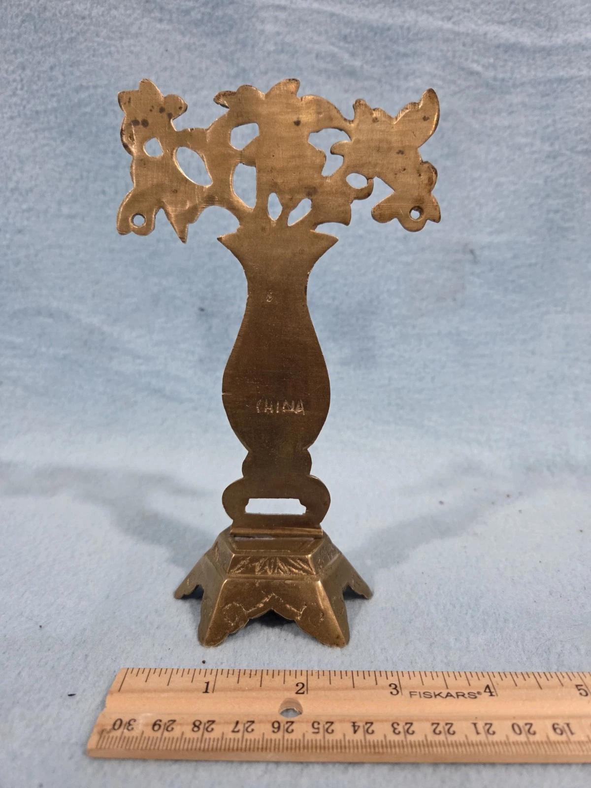 Vintage Brass Chinese Tree Of Life Floral Stand For Jewelry - photo 2