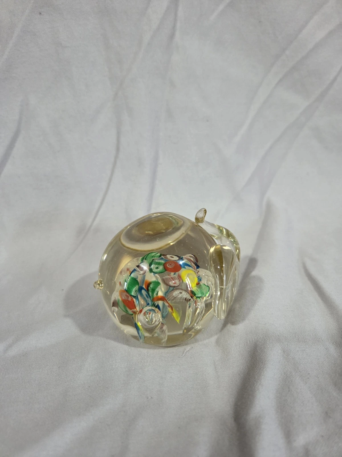 Hand Blown Cenwile Ardalt Japan Elephant Paperweight - photo 3