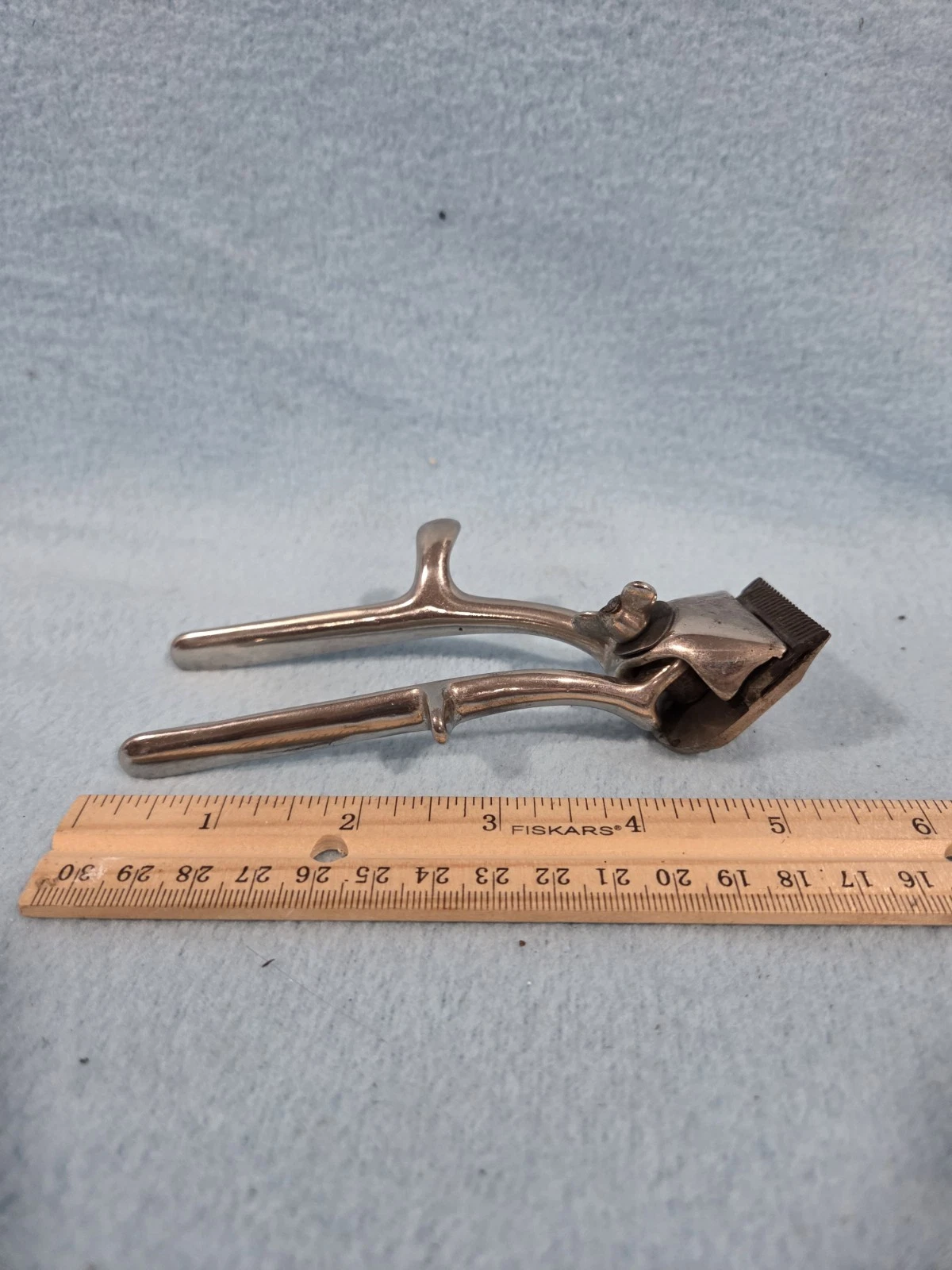 Antique Chrome Manual Hair Clippers No Spring USA Made