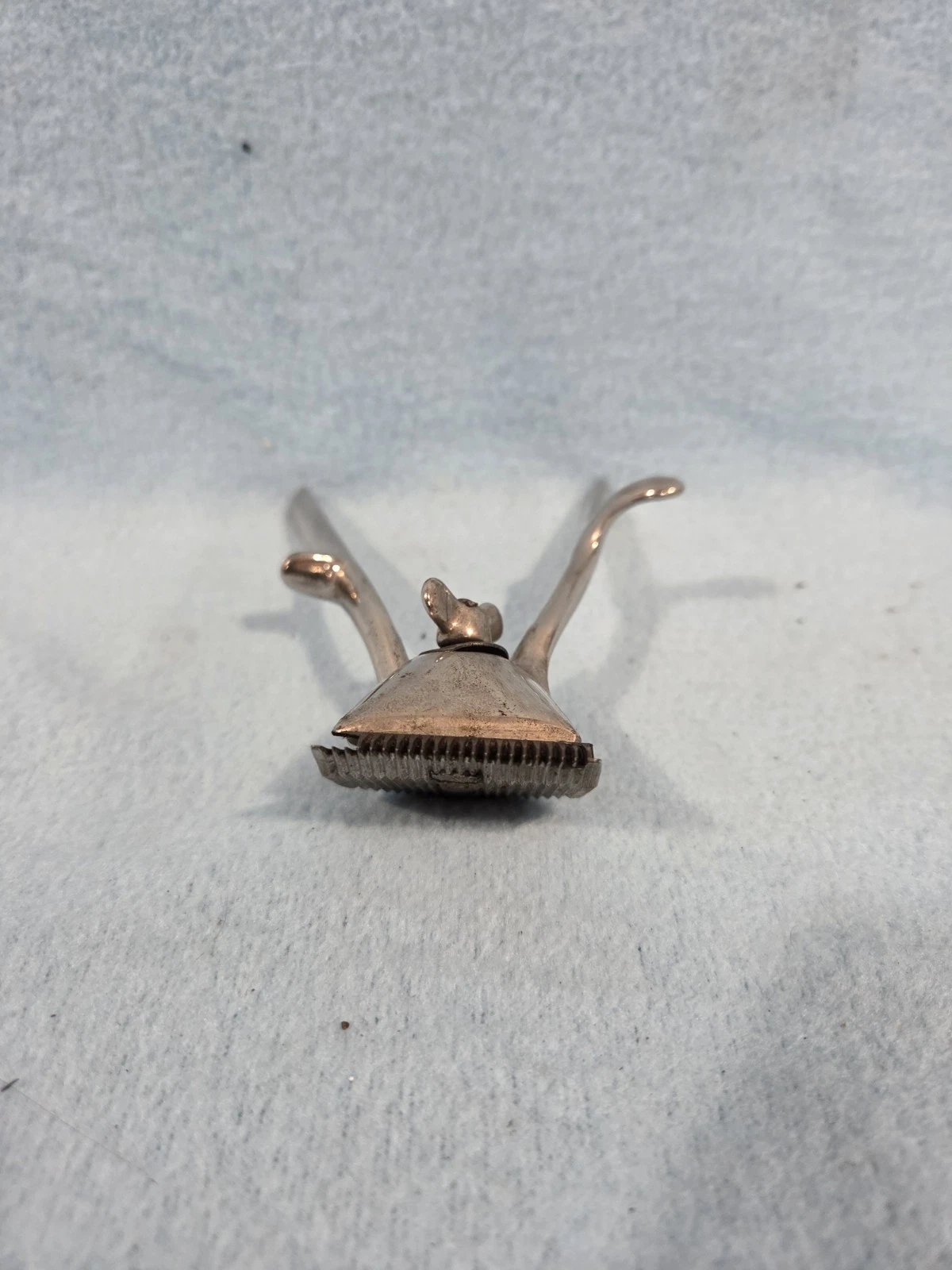 Antique Chrome Manual Hair Clippers No Spring USA Made - photo 3