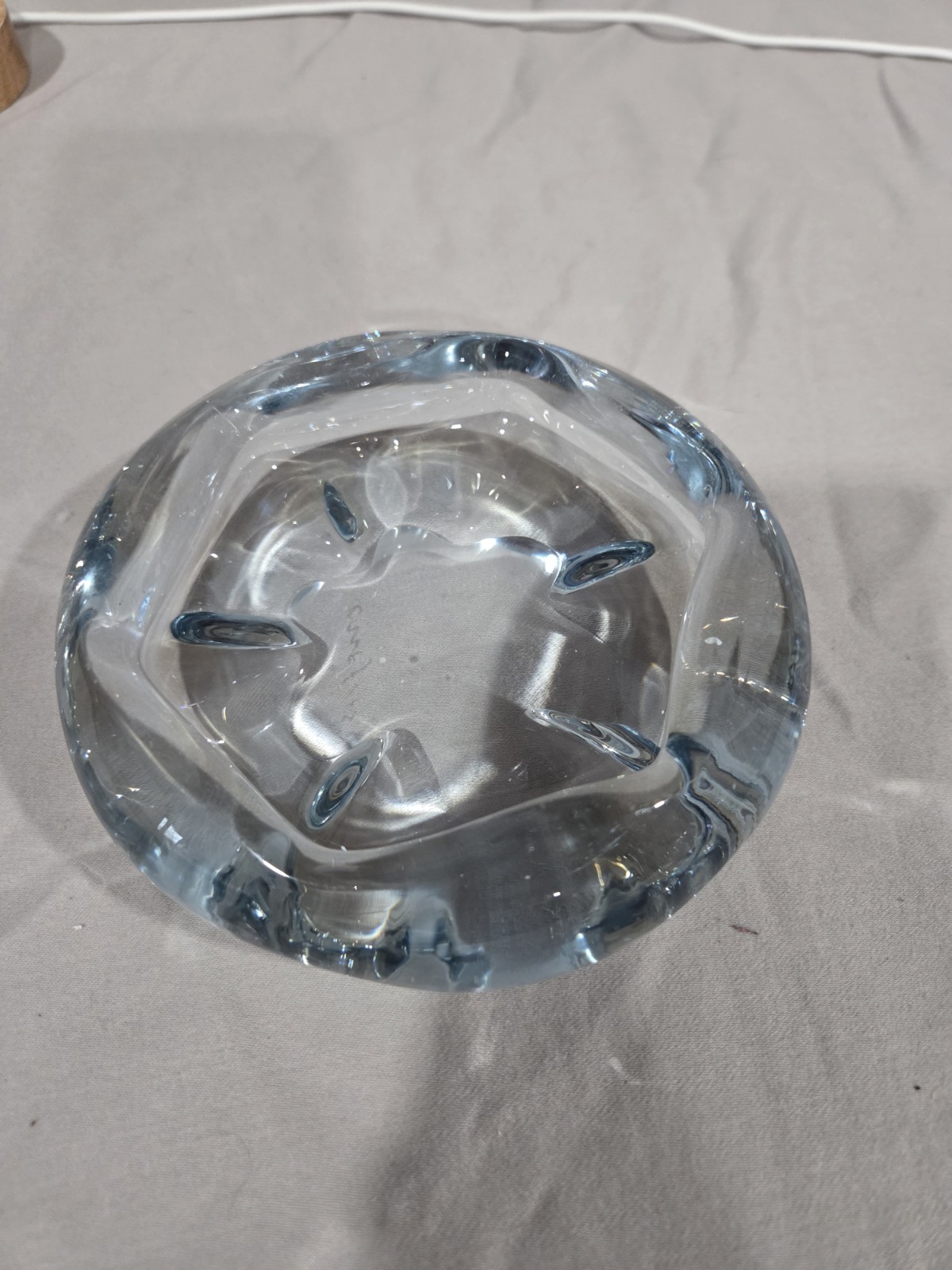 1930-40s Orrefors Stella Polaris Ashtray by Vicke Lindstrand