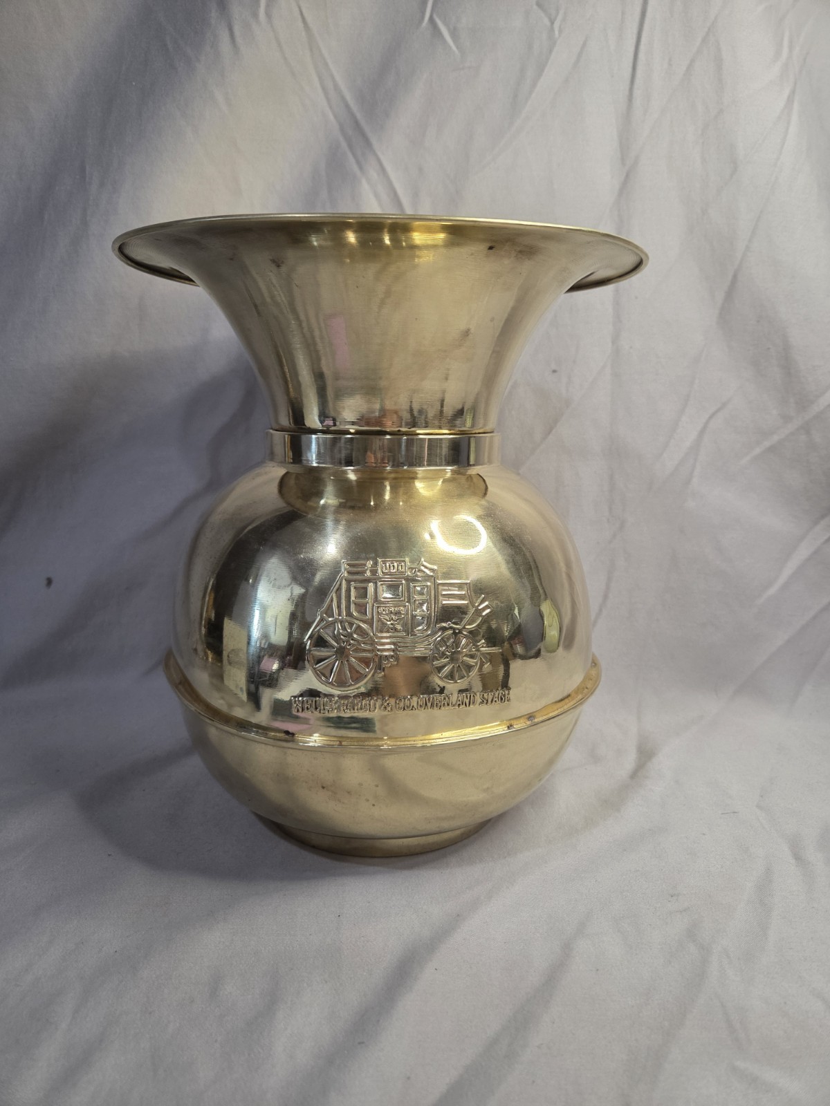 Wells Fargo & Co Stage Spittoon - Brass