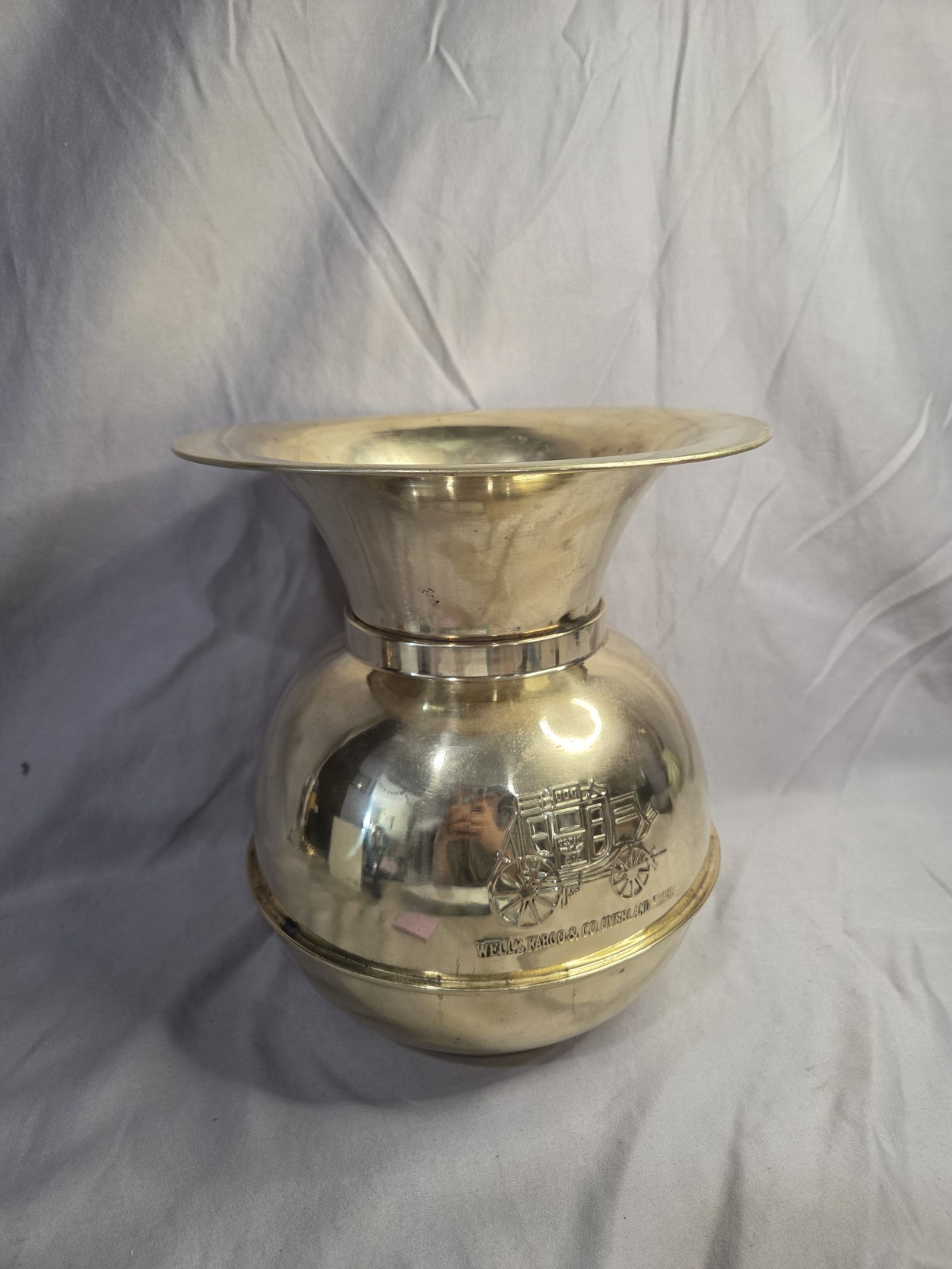 Wells Fargo & Co Stage Spittoon - Brass - photo 3