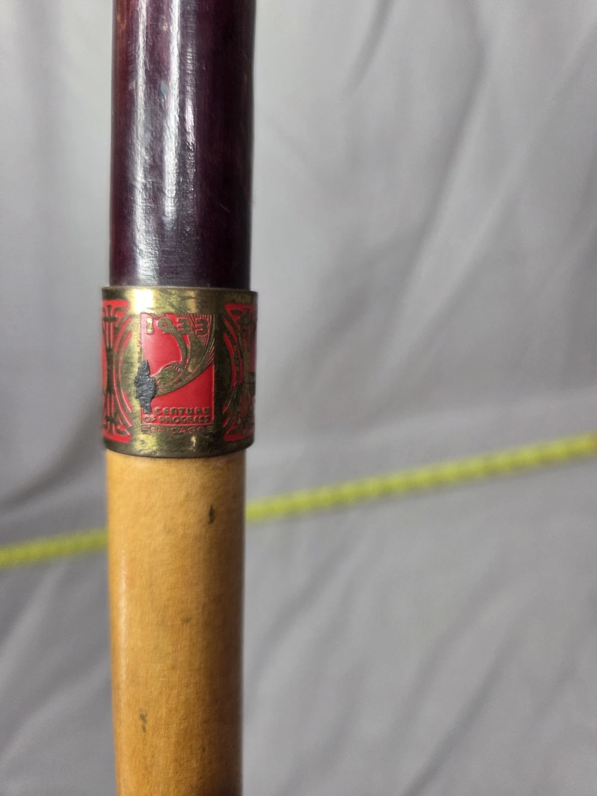 Vintage 1933 Worlds Fair Chicago Cane Walking Stick - photo 2