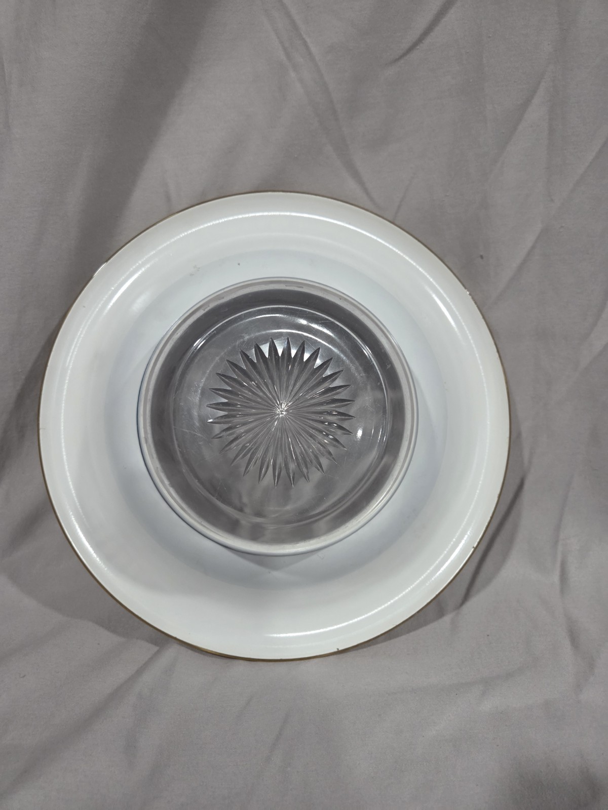 Glass Two Toned With Floral Designs Bowl Heinrich - photo 3