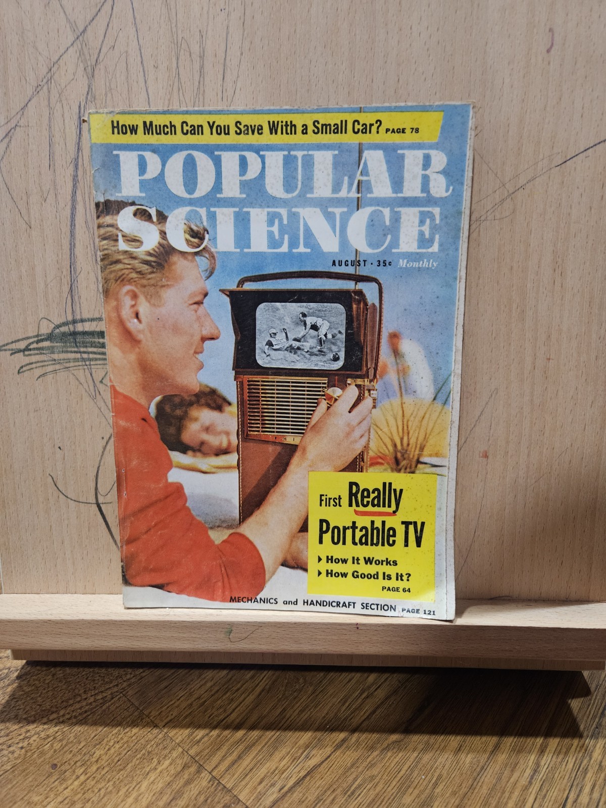Popular Science Magazine August 1959 - Philco Portable TV