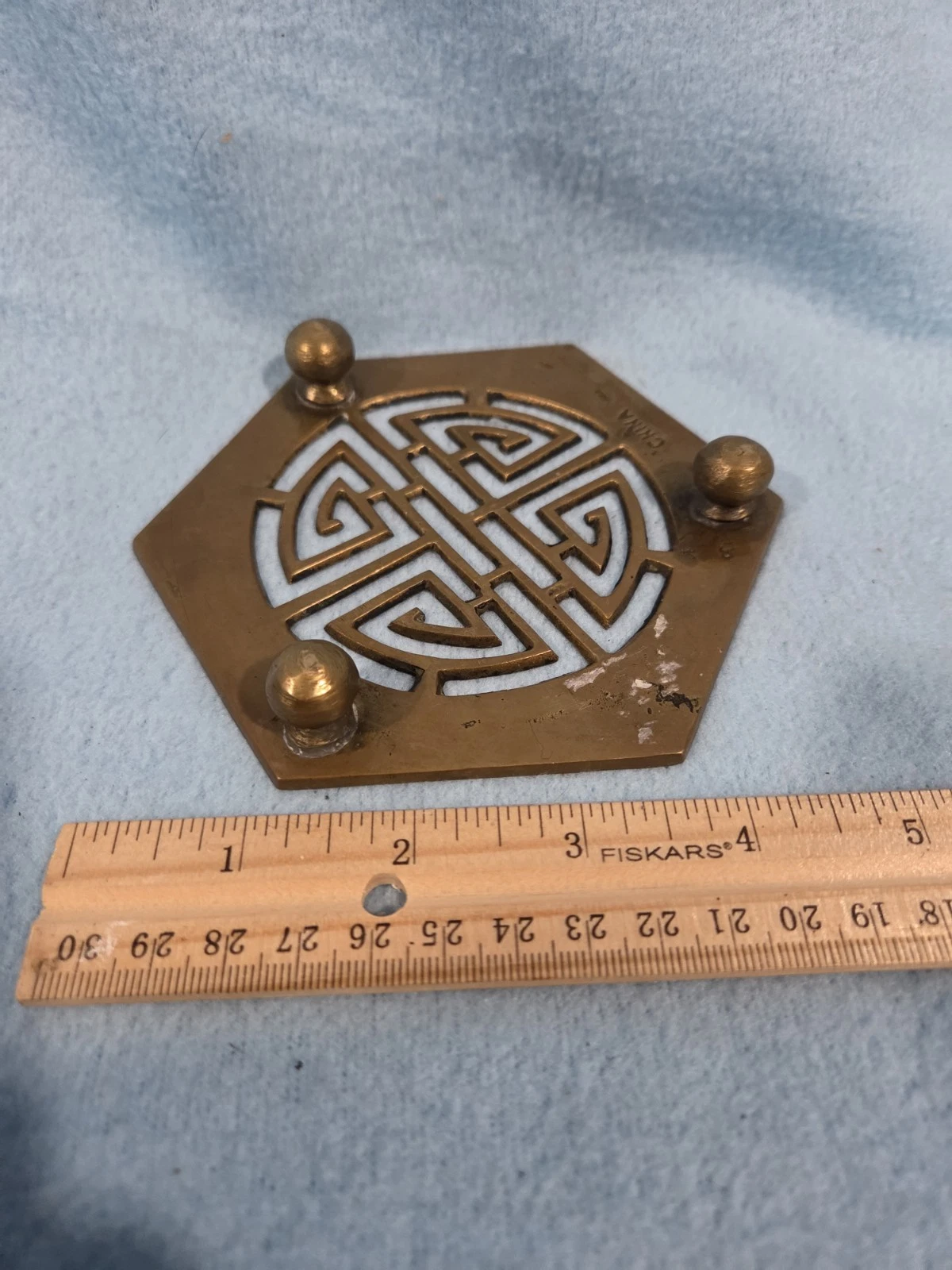 Vintage Shou Brass Trivet - photo 3
