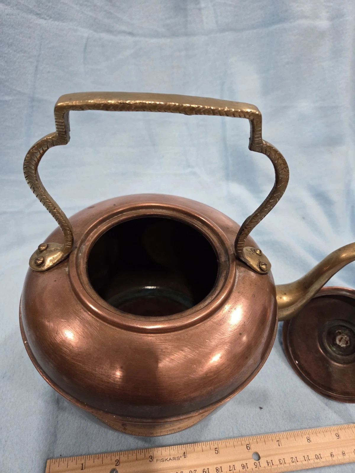 Hand Crafted Copper & Brass Kettle - photo 4