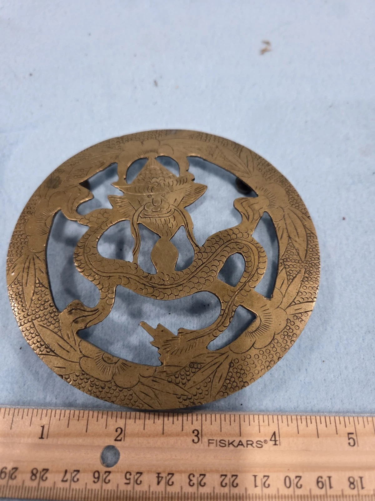 Vintage Brass Dragon Trivet - photo 2