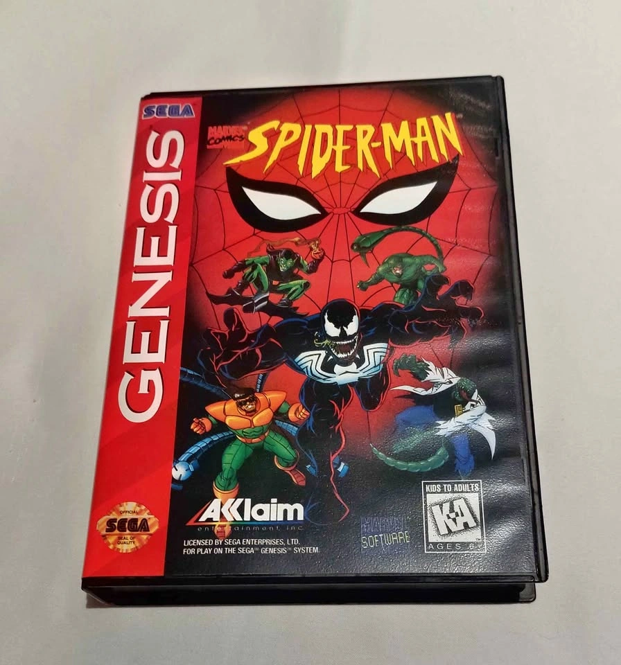 Marvel Comics Spider-Man Sega Genesis CIB 1994