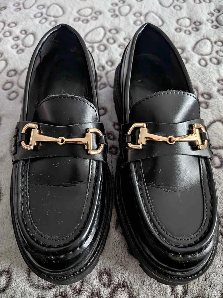 Woman's / Girl's Black Chunky Loafers
