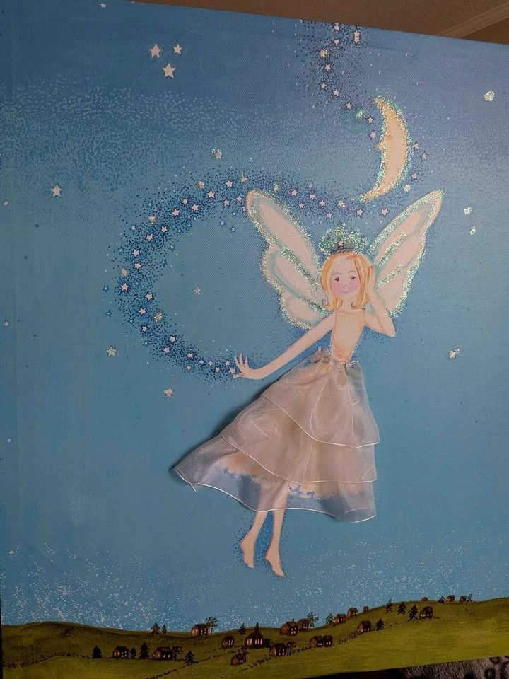 Beautiful Flying Fairy Canvas Wall Art - photo 5
