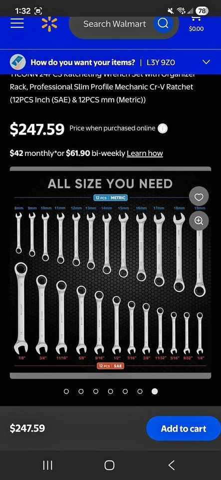TICONN 24-PC Ratcheting Wrench Set (SAE + Metric)