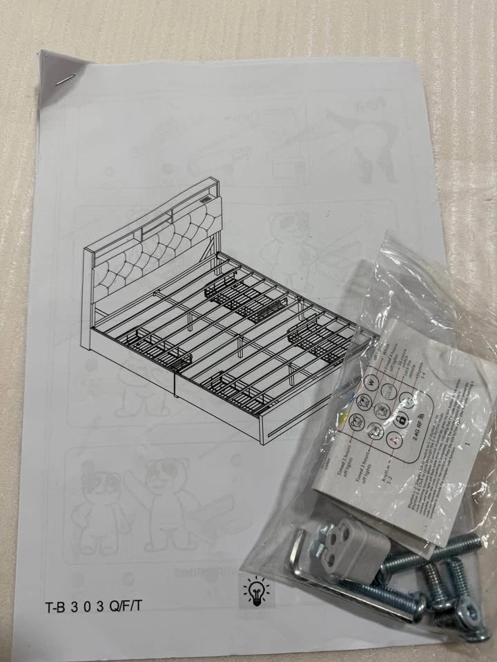 Full size Tufted Platform Bed - photo 2