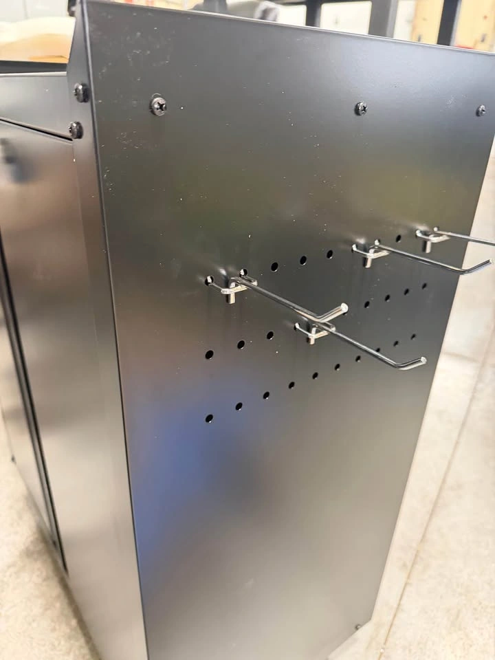 Rolling Metal Storage Cabinet w/ Shelf, Hooks, Pegboard - photo 2