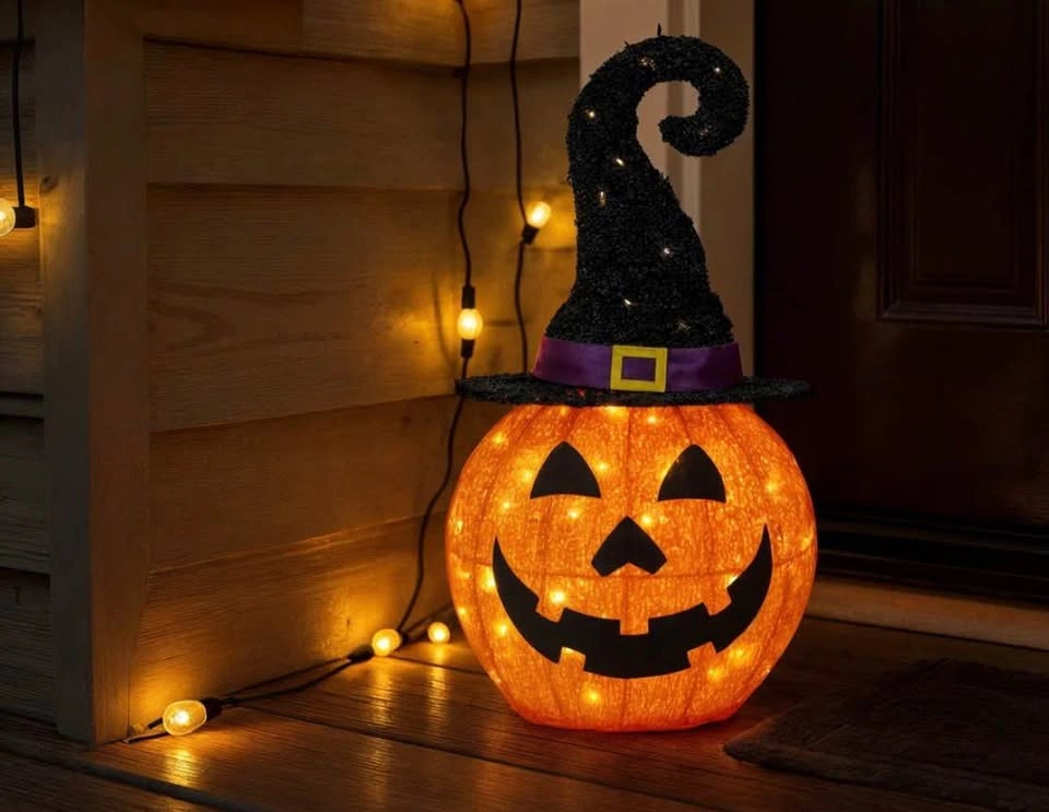 Pre-lit Pumpkin Sculpture - photo 3