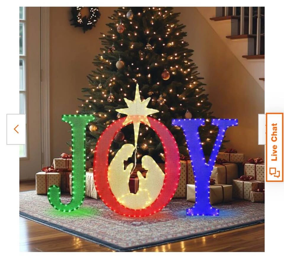 49 in. Outdoor JOY Christmas Nativity Scene - Multi-Color LED - photo 3