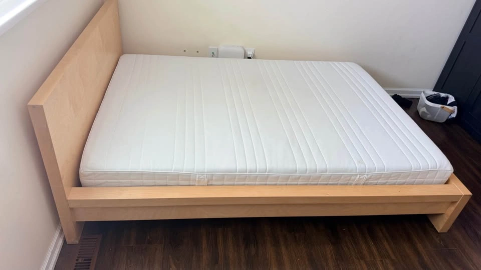 Double Malm Bed Frame & Mattress - photo 3