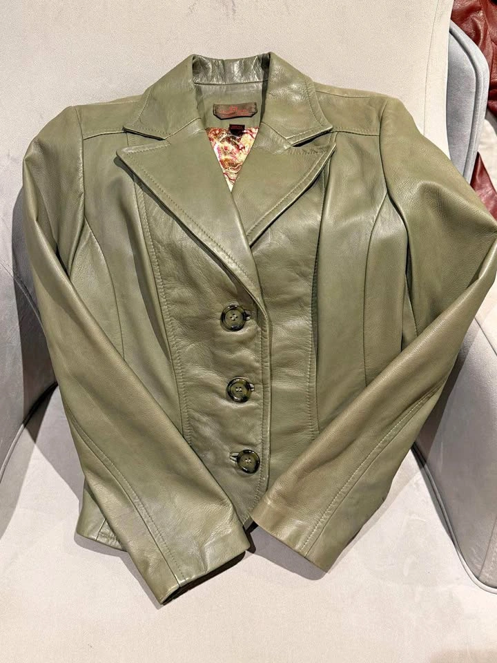 Danier Green Leather Jacket