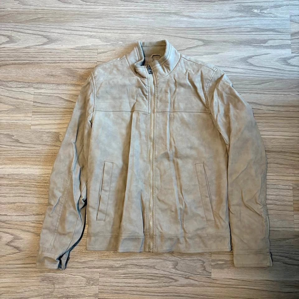 Guess Faux-Suede Quilted Bomber Jacket