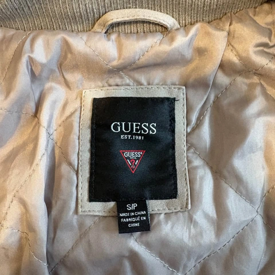 Guess Faux-Suede Quilted Bomber Jacket - photo 3