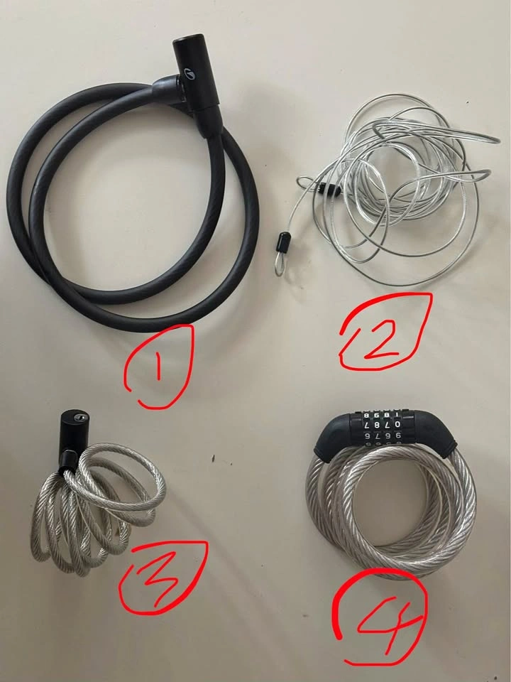 Bike Lock, Security Cable, Bike Accessories