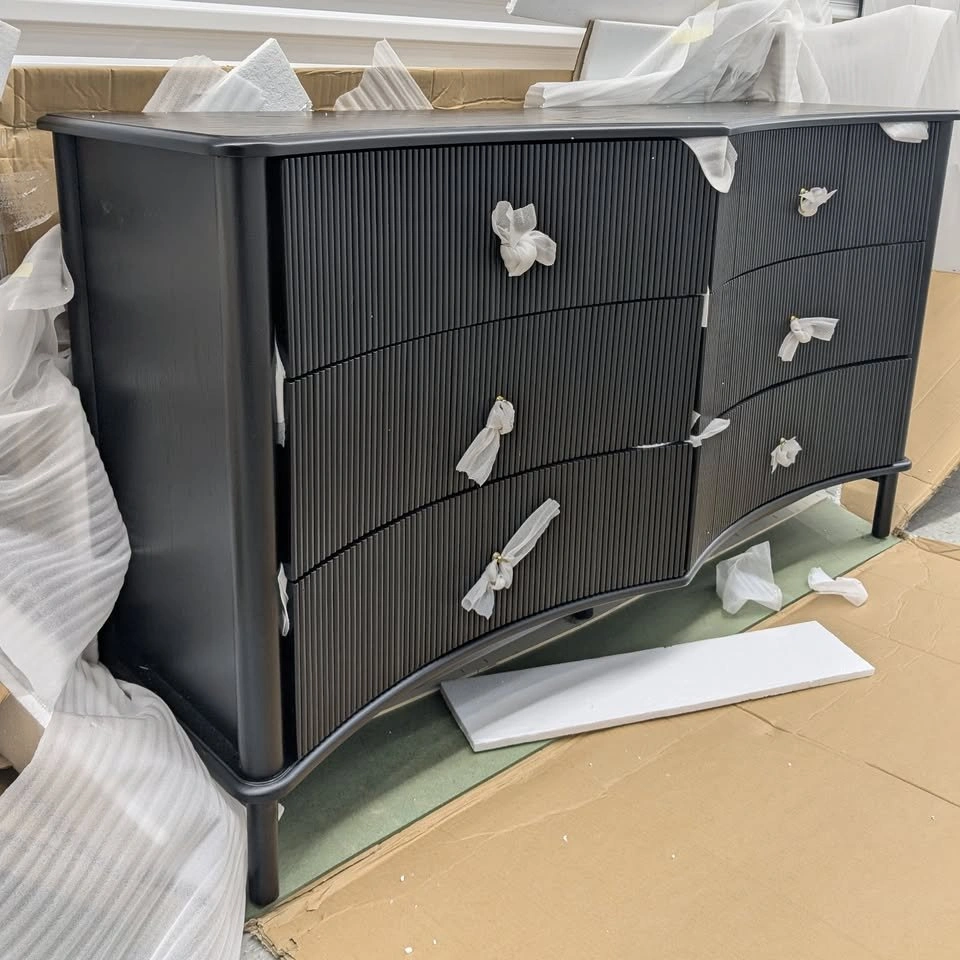 Modern Curved Black 6-Drawer Dresser - Designer Furniture - photo 2