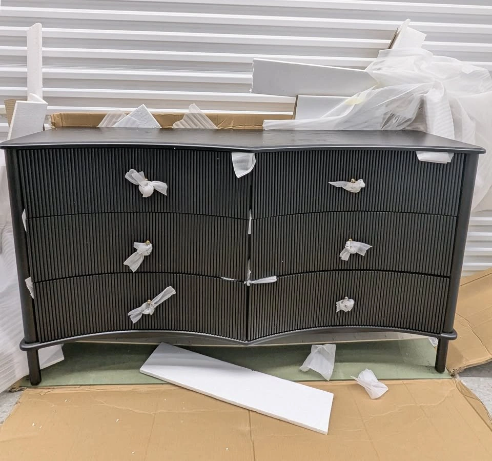 Modern Curved Black 6-Drawer Dresser - Designer Furniture - photo 3